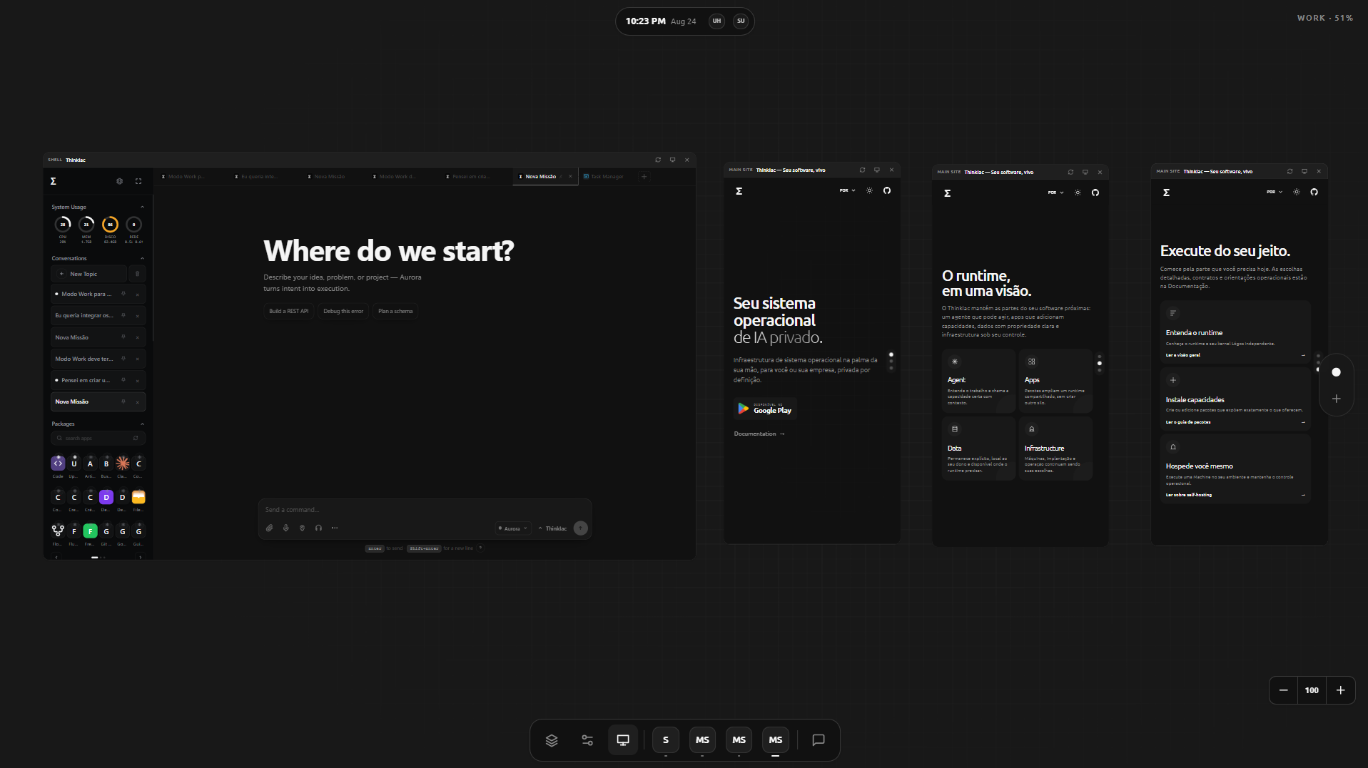 ThinkIac on desktop and three mobile screens